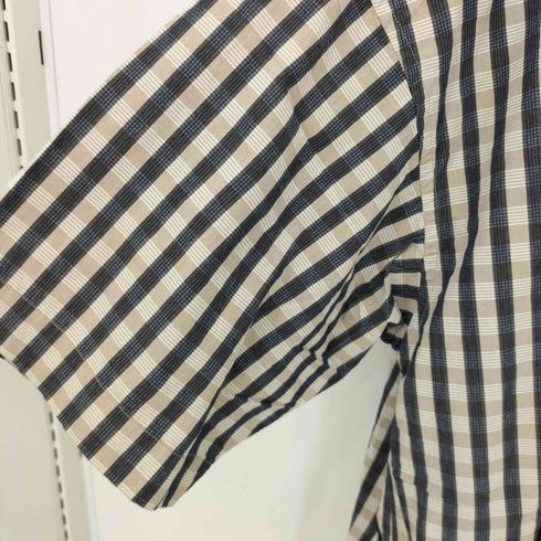 ジャーナルスタンダードホームステッド JOURNAL STANDARD J.S HOMESTEAD バンドカラー プルオーバー チェック S/S シャツ メンズ JPN:L
