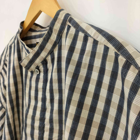 ジャーナルスタンダードホームステッド JOURNAL STANDARD J.S HOMESTEAD バンドカラー プルオーバー チェック S/S シャツ メンズ JPN:L