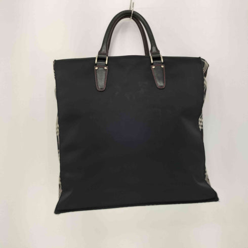 バーバリーブラックレーベル BURBERRY BLACK LABEL チェック柄 ナイロン トートバッグ レディース