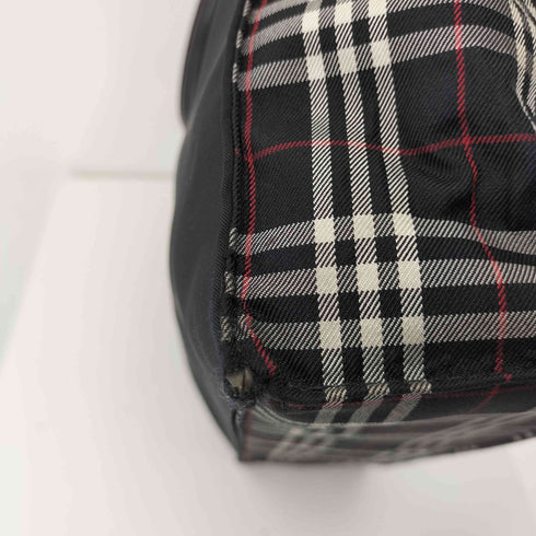 バーバリーブラックレーベル BURBERRY BLACK LABEL チェック柄 ナイロン トートバッグ レディース