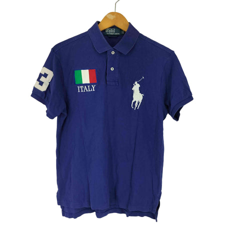 ポロバイラルフローレン Polo by RALPH LAUREN ビッグポニー刺繍 ITALY S/S ポロシャツ メンズ import:M