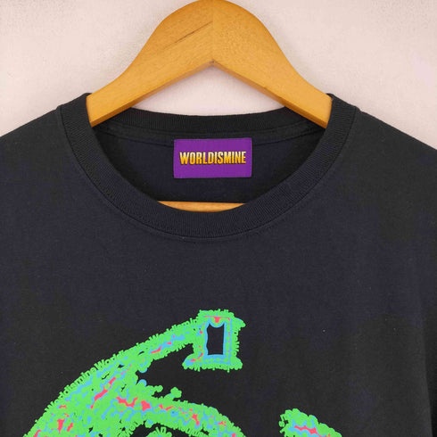 WORLDISMINE ラバープリントデザイン L/S シャツ メンズ