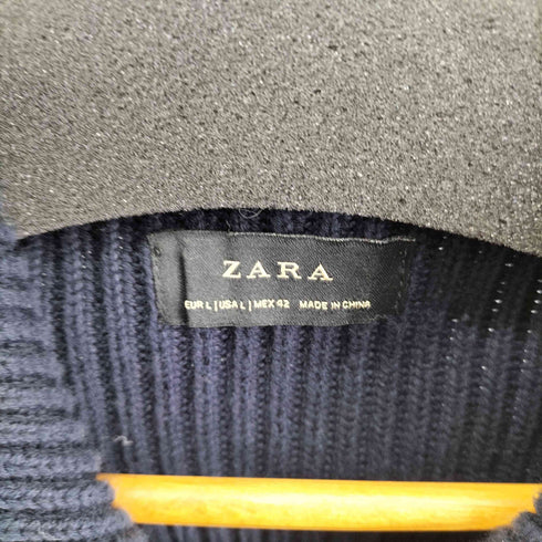 ザラ ZARA 異素材切替ニットジャケット メンズ
