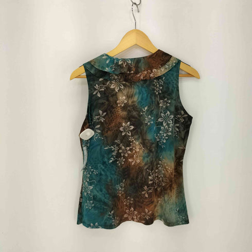 ドレスバーン DRESSBARN MADE IN USA ビジューデザイン ティアード ノースリーブ ブラウス レディース