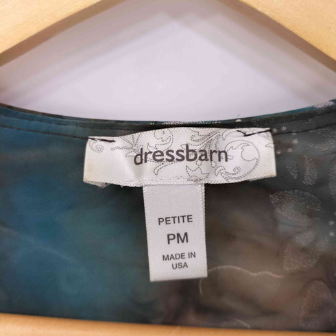 ドレスバーン DRESSBARN MADE IN USA ビジューデザイン ティアード ノースリーブ ブラウス レディース