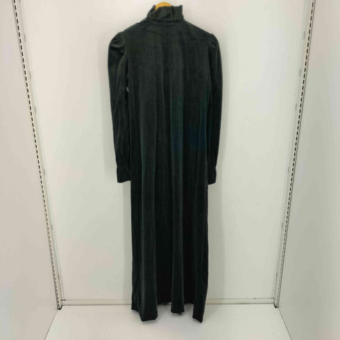 MADE IN USA フリル ベロア ロングドレス レディース import:M