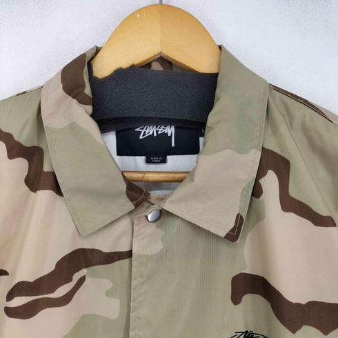 ステューシー Stussy カモ柄 ナイロンコーチジャケット メンズ import:L