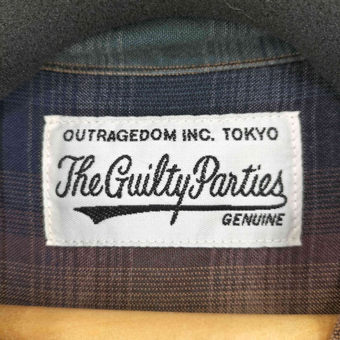 ワコマリア WACKO MARIA OMBRE CHECK OPEN COLLAR SHIRT L/S オンブレチェックレーヨンシャツ メンズ JPN:M