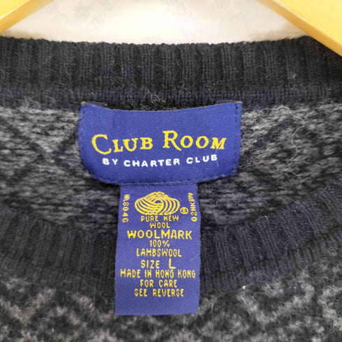 CLUB ROOM ダイヤモンドデザインクルーネックニット メンズ JPN:L