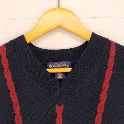 ブルックスブラザーズ BROOKS BROTHERS チェーンケーブルVネックニット メンズ JPN:XXL