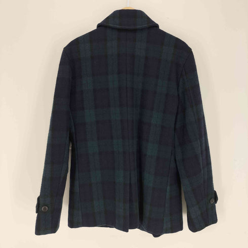 ベンシャーマン Ben Sherman タータンチェック チンストラップ ウール ステンカラー ハーフ コート メンズ JPN:L