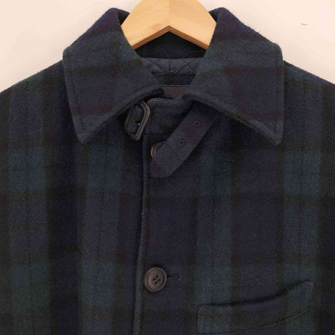 ベンシャーマン Ben Sherman タータンチェック チンストラップ ウール ステンカラー ハーフ コート メンズ JPN:L