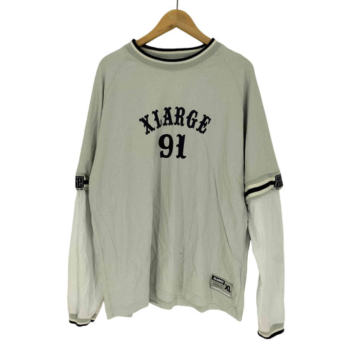 エクストララージ XLARGE 24SS 91 LAYERD L/S TEE レイヤード ロングスリーブ Tシャツ メンズ import:XL