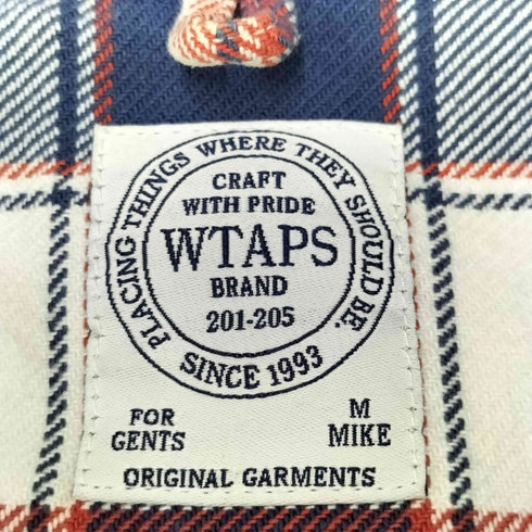 ダブルタップス WTAPS 16SS UNION LS 01 チェック ネル シャツ メンズ JPN:M