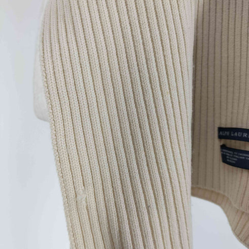 ラルフローレン RALPH LAUREN カシミヤ混 ウール バイカラー リブニットマフラー メンズ