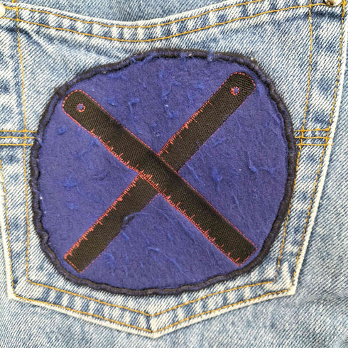 ヴァレンティノガラヴァーニ VALENTINO GARAVANI jeansライン 80~90s ワッペンデザインデニムパンツ メンズ