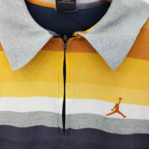 ジョーダンブランド JORDAN BRAND 00S 05AW 20TH ボーダーハーフジップポロカラーL/S Tシャツ メンズ import:L