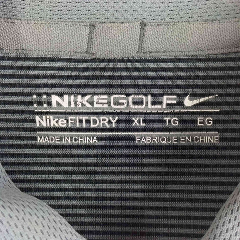 ナイキゴルフ NIKE GOLF ロゴ刺繍 メッシュハーフジップポロシャツ メンズ JPN:XL