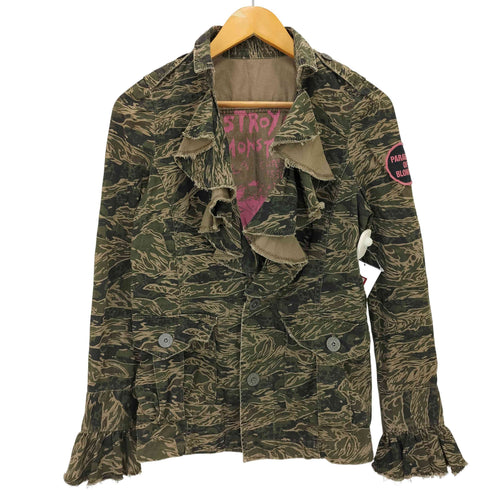 ヒステリックグラマー HYSTERIC GLAMOUR DestroyAllMonsters/GALACHRISTMASフリルシャツジャケット レディース FREE