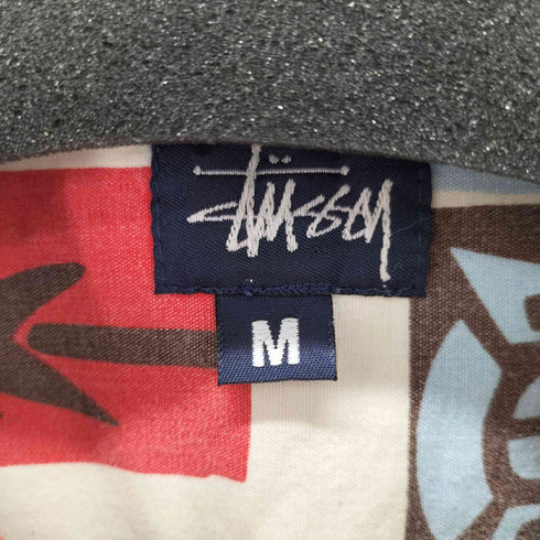 ステューシー Stussy 90s OLD STUSSY 紺タグ 総柄開襟シャツ ボックス メンズ JPN:M