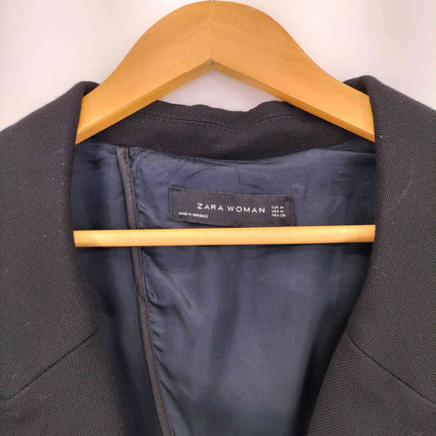 ザラ ZARA 背抜き ダブルブレスト レーヨンテーラードジャケット レディース import:M