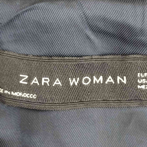 ザラ ZARA 背抜き ダブルブレスト レーヨンテーラードジャケット レディース import:M