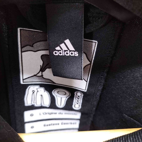 アディダス adidas ロゴ刺繍 ウォームアップジャケット リメイク パッチワーク ワッペン 再構築 メンズ JPN:L
