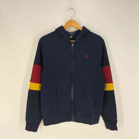 ポロラルフローレン POLO RALPH LAUREN ポニー刺繍 バック刺繍 アーム切替 ジップアップパーカー メンズ KIDS:XL