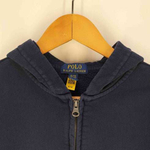 ポロラルフローレン POLO RALPH LAUREN ポニー刺繍 バック刺繍 アーム切替 ジップアップパーカー メンズ KIDS:XL