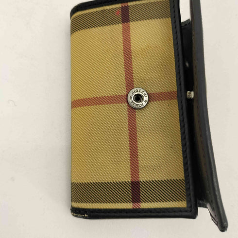 バーバリーロンドン BURBERRY LONDON ノバチェック キャンバスレザーコンビ 5連キーケース レディース