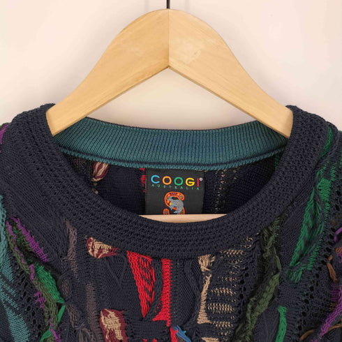 クージー COOGI SOUVENIR オーストラリア製 ワンポイント刺繍 コットン 3Dニット メンズ import:S