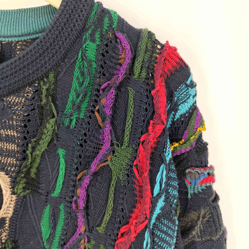 クージー COOGI SOUVENIR オーストラリア製 ワンポイント刺繍 コットン 3Dニット メンズ import:S