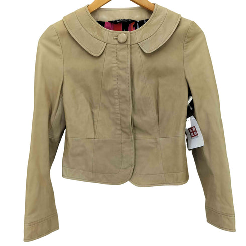 ポールスミスブラックレーベル Paul Smith BLACK LABEL ラムレザーノーカラージャケット レディース JPN:40