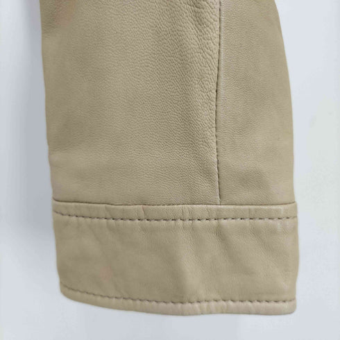 ポールスミスブラックレーベル Paul Smith BLACK LABEL ラムレザーノーカラージャケット レディース JPN:40