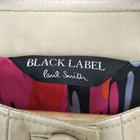 ポールスミスブラックレーベル Paul Smith BLACK LABEL ラムレザーノーカラージャケット レディース JPN:40