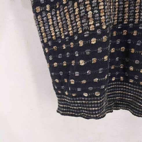 JHANE BARNES 総柄コットンアクリルウールニット メンズ import:M