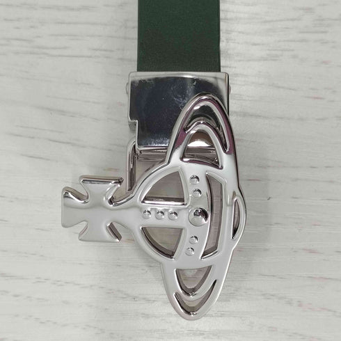 ヴィヴィアンウエストウッドロンドン Vivienne Westwood LONDON イタリア製 LINE ORB BACKLE BELT ラインオーブバックルベルト 本革 レディース FREE