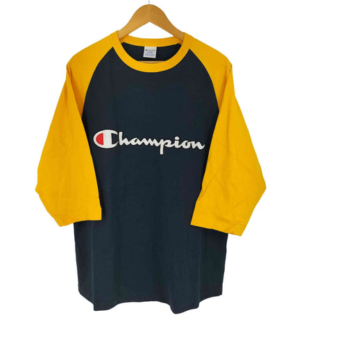 チャンピオン Champion 七分丈 ラグランスリーブ Tシャツ ツートンカラー メンズ JPN:L
