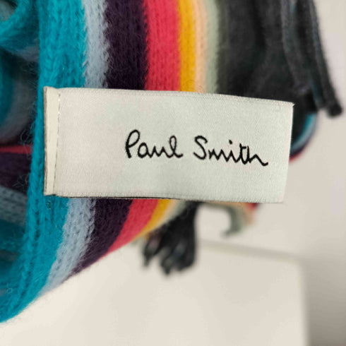 ポールスミス Paul Smith マルチカラー フリンジマフラー メンズ
