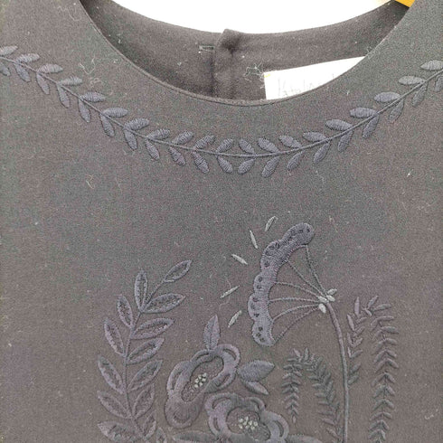 アトリエドゥサボン latelier du savon フロント刺繍デザイン ウールワンピース レディース FREE