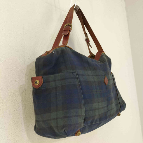 クレドラン CLEDRAN ブラックウォッチ キャンバス トートバッグ レディース
