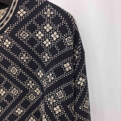 ボスヒューゴボス BOSS HUGO BOSS MADE IN ITALY 総柄コットンニット メンズ EUR:54