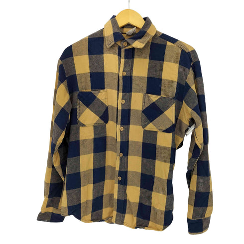 ビッグマック BIG MAC 70S~80S MADE IN USA ブロックチェックヘビーネルシャツ メンズ import:L