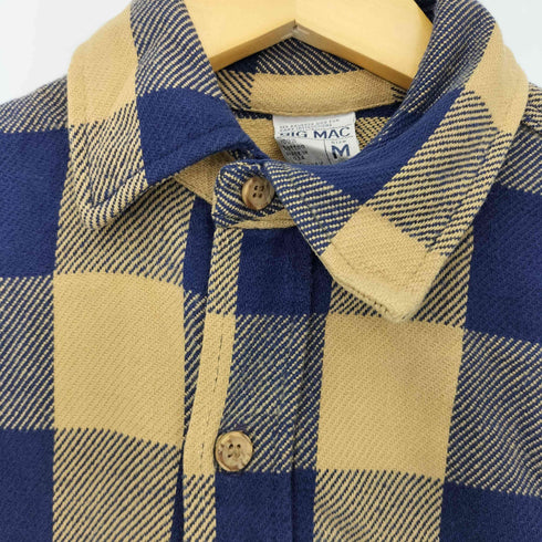 ビッグマック BIG MAC 70S~80S MADE IN USA ブロックチェックヘビーネルシャツ メンズ import:L