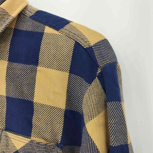 ビッグマック BIG MAC 70S~80S MADE IN USA ブロックチェックヘビーネルシャツ メンズ import:L