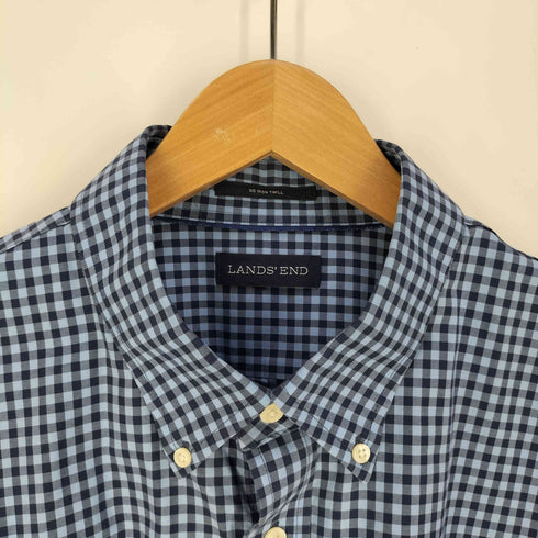ランズエンド LANDS END ボタンダウン ギンガムチェックシャツ メンズ