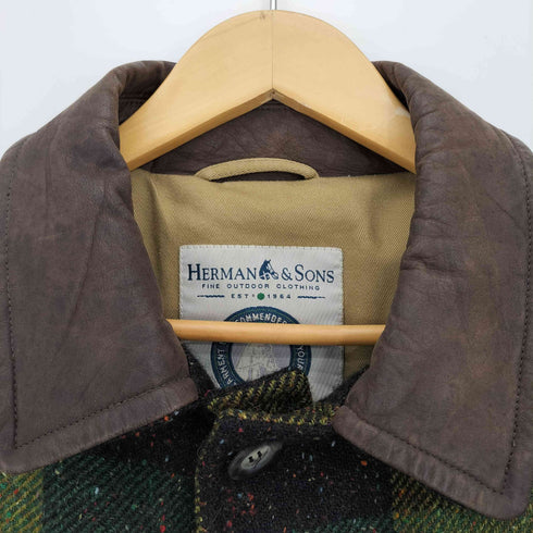 HERMAN &SONS エルボーパッチ ネップツイード ハンティングカバーオール メンズ 48