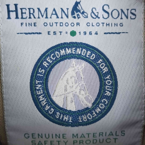 HERMAN &SONS エルボーパッチ ネップツイード ハンティングカバーオール メンズ 48