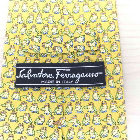 サルヴァトーレフェラガモ Salvatore Ferragamo 総柄 シルクネクタイ メンズ