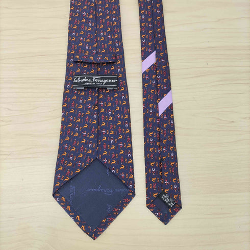 サルヴァトーレフェラガモ Salvatore Ferragamo 総柄 シルクネクタイ メンズ
